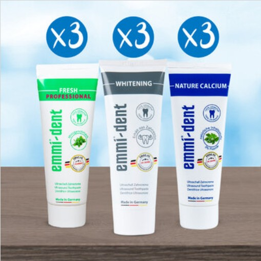 EMMIÂ®-DENT 3xFresh/3xNaturCalium/3xWhitening - VORSORGE-SET