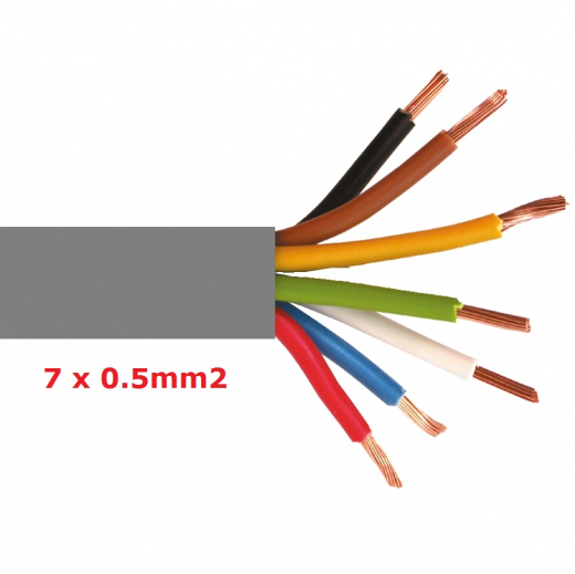 Kabel 7x0.50mmÂ² grau LIYY - Preis pro Meter