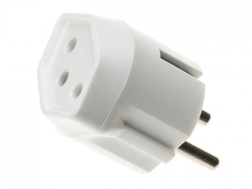 Fixadapter SchuKo Konturenstecker â€“ T13 Weiss