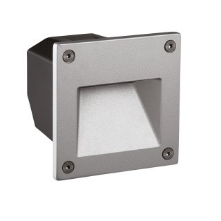 Wandeinbauleuchte L8 Mini, silber 80CRI IP65 3.3W 65lm 3000K