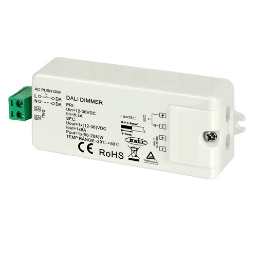 DALI/AC PUSH, Single Color, 1 Kanal LED Dimmer CV 288W