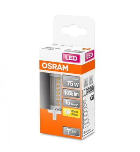 OSRAM Lampe Star Line 78, 8W, R7 s Warmweiss